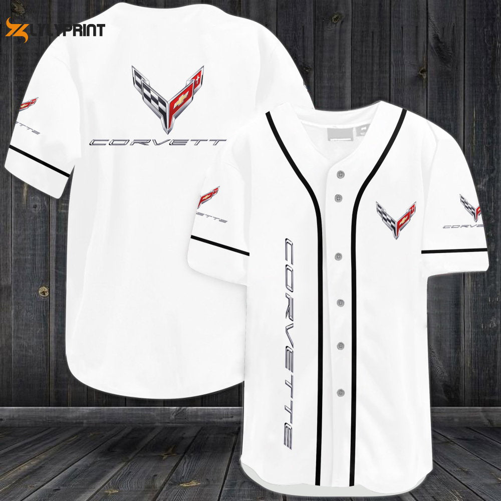 Corvette Racing Baseball Jersey - Gift for Men Women - lylyprint.com baseball jersey product view 1