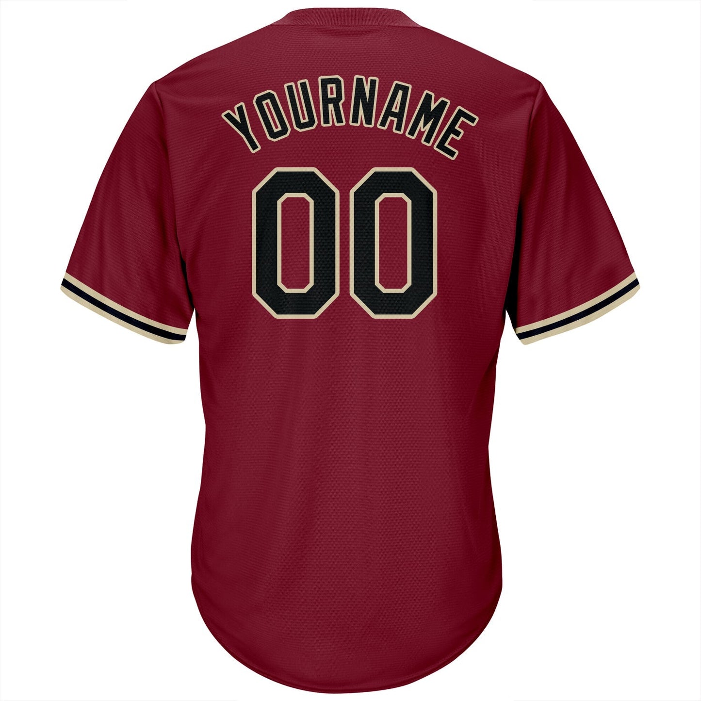 Custom Crimson Black-City Cream Authentic Throwback Rib-Knit Baseball Jersey Shirt baseball jersey product view 3