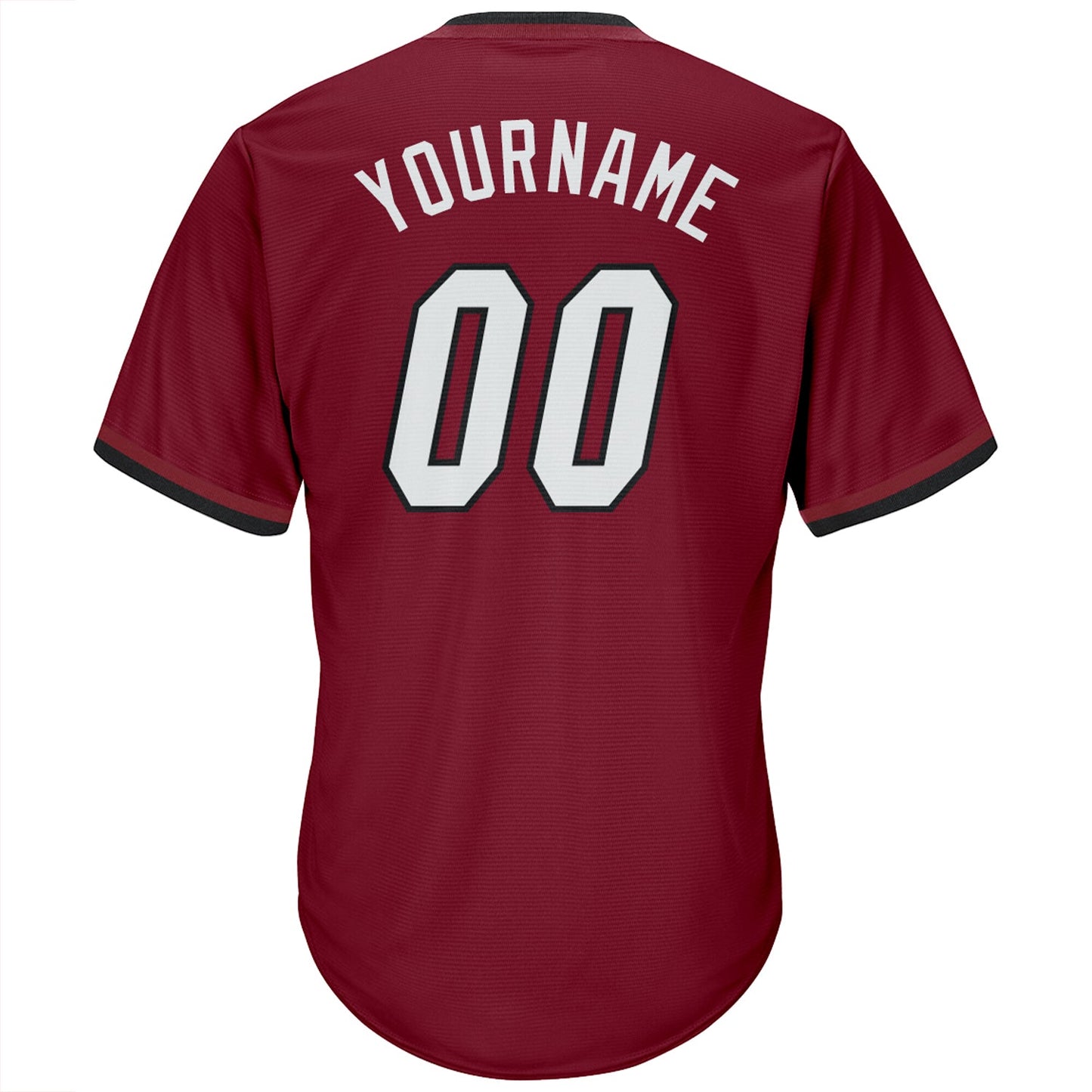 Custom Crimson White-Black Authentic Throwback Rib-Knit Baseball Jersey Shirt baseball jersey product view 3