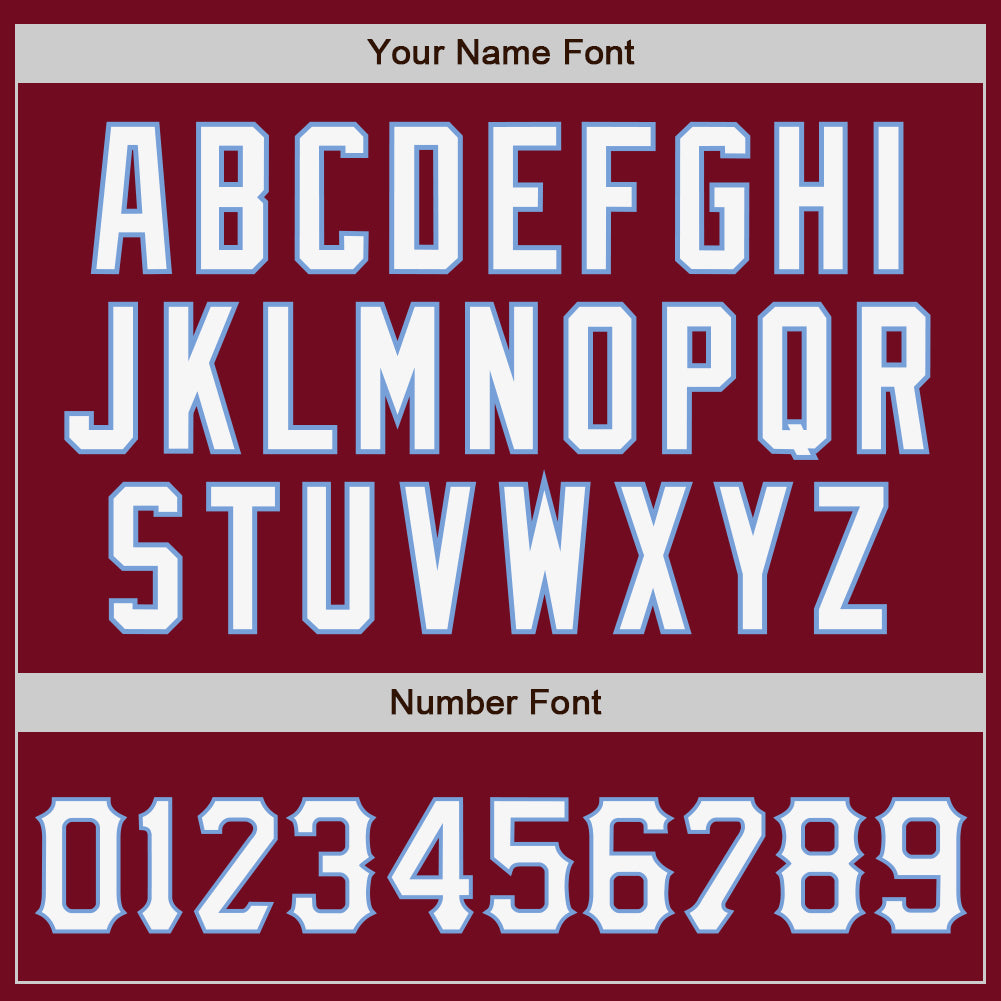 Custom Crimson White-Light Blue Authentic Baseball Jersey baseball jersey product view 4