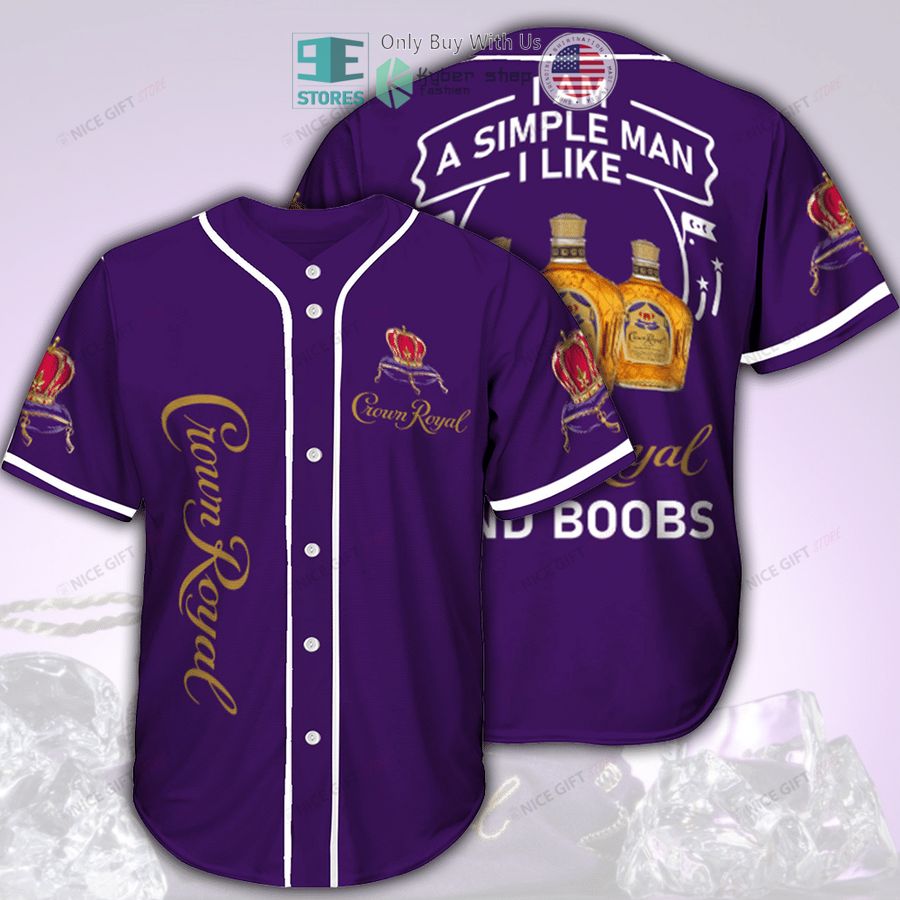 BEST Crown Royal I Am A Simple Man purple Baseball Jersey baseball jersey product view 1