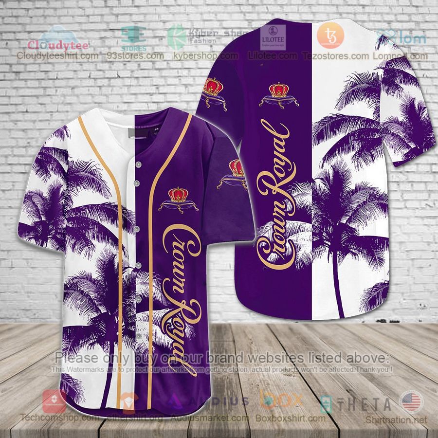 HOT Crown Royal Palm Tree Baseball Jersey Shirt baseball jersey product view 1
