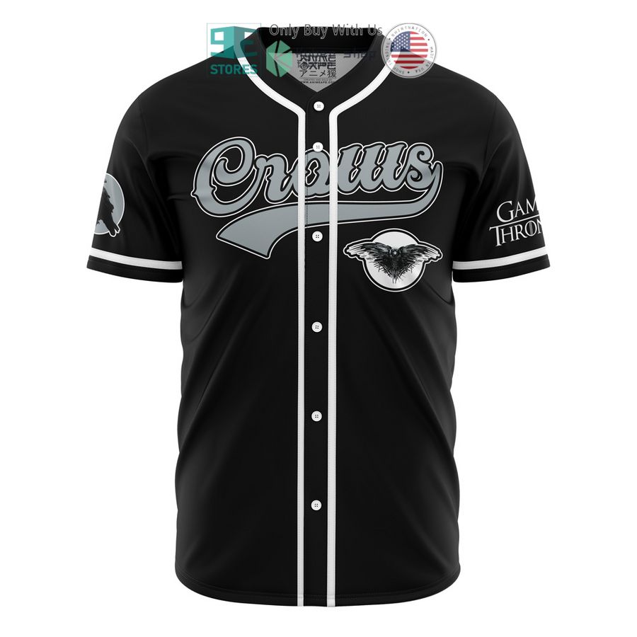BEST Crows Snow Game of Thrones Baseball Jersey baseball jersey product view 1