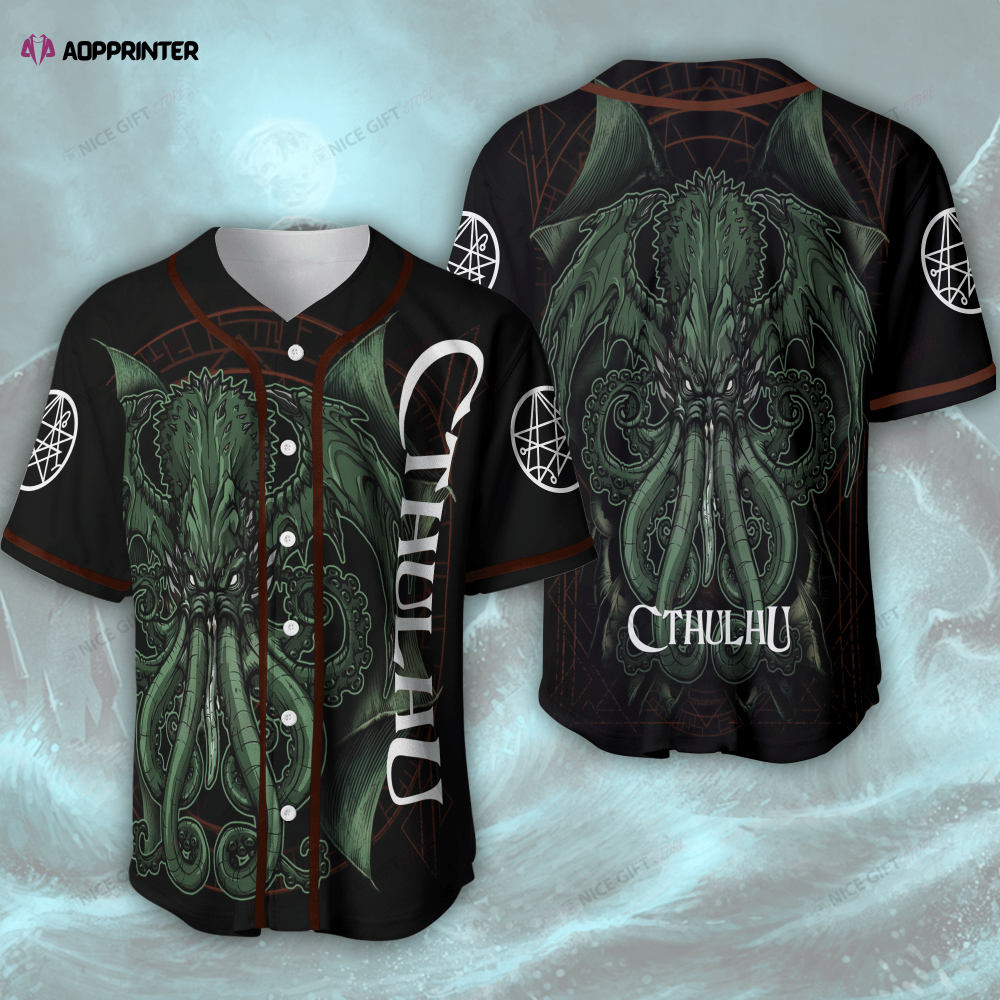 Cthulhu Baseball Jersey: 3D Printed Design for Unique Sports Style baseball jersey product view 1