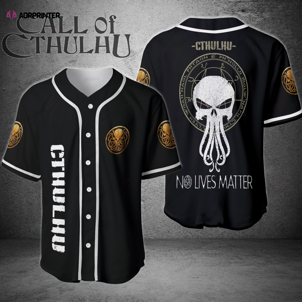 Cthulhu Baseball Jersey: Unique 3D Printed Design for Ultimate Style baseball jersey product view 1