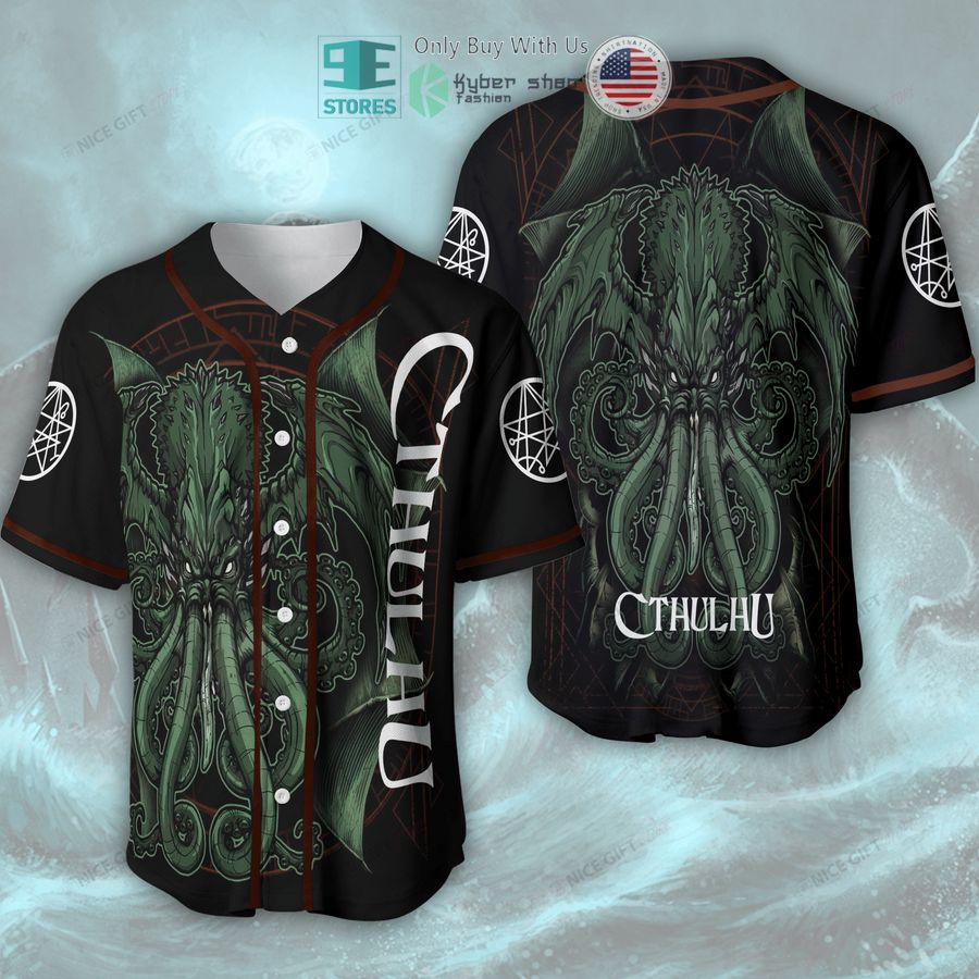BEST Cthulhu black Baseball Jersey baseball jersey product view 1