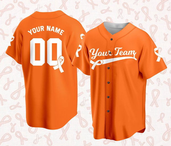 Custom Baseball Jersey For Breast Cancer Support Breast Cancer Warrior Survivor - lylyprint.com baseball jersey product view 5