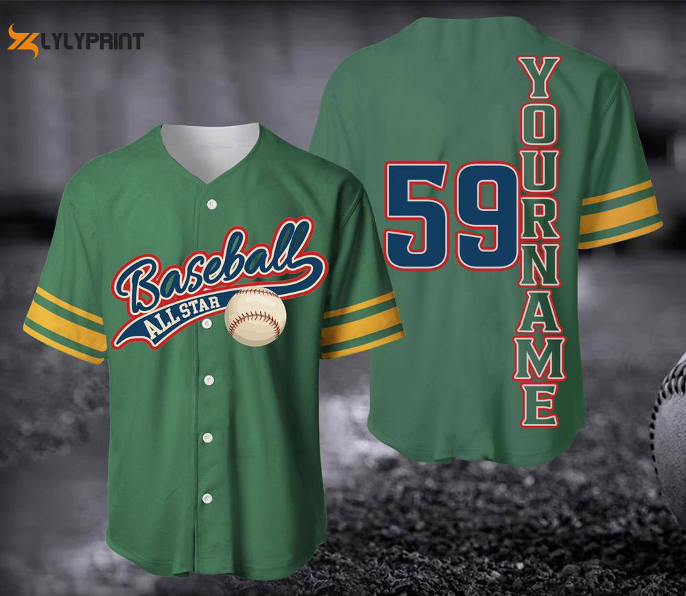 Custom Baseball Jersey,Personalized Jersey - lylyprint.com baseball jersey product view 1