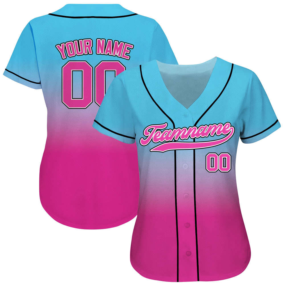 Custom Baseball Jersey with Teamname Name Number, Gifts for Baseball Fans - lylyprint.com baseball jersey product view 4