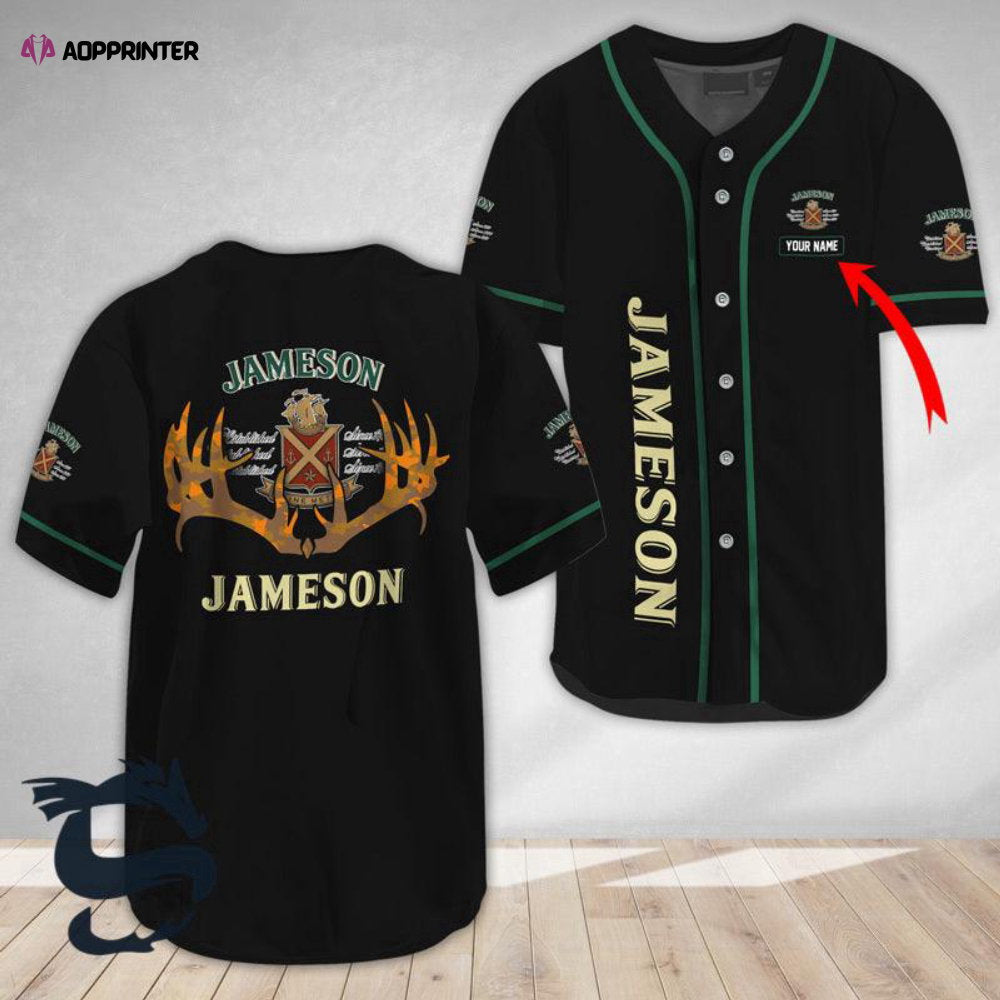 Custom Buck Horn Jameson Baseball Jersey - Personalized Sports Apparel - Aopprinter baseball jersey product view 1