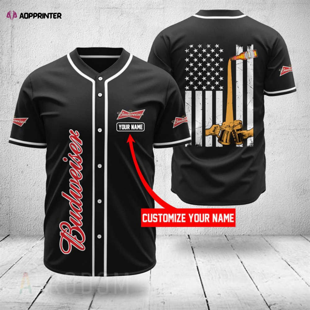 Custom Budweiser Beer Jersey: Personalized Baseball Apparel - Aopprinter baseball jersey product view 1