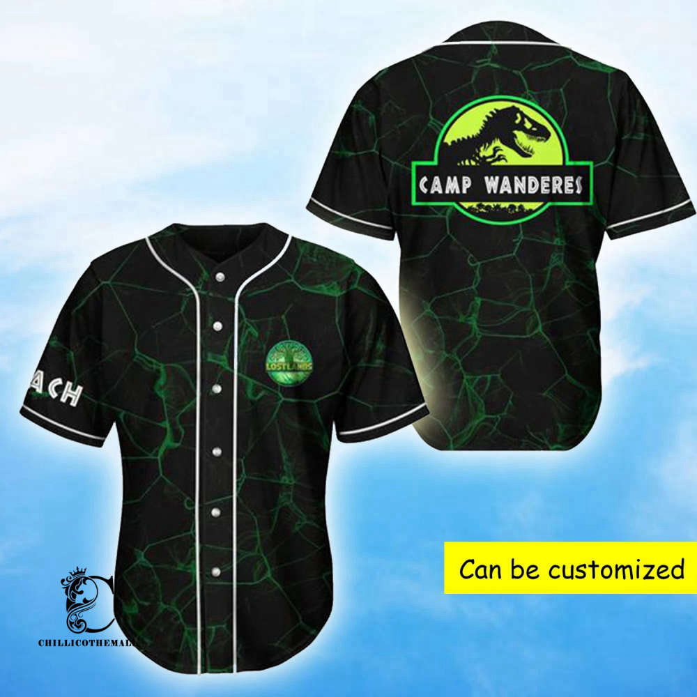 Custom Camp Wanderers Rave EDM Baseball Jersey – Personalized Print baseball jersey product view 2