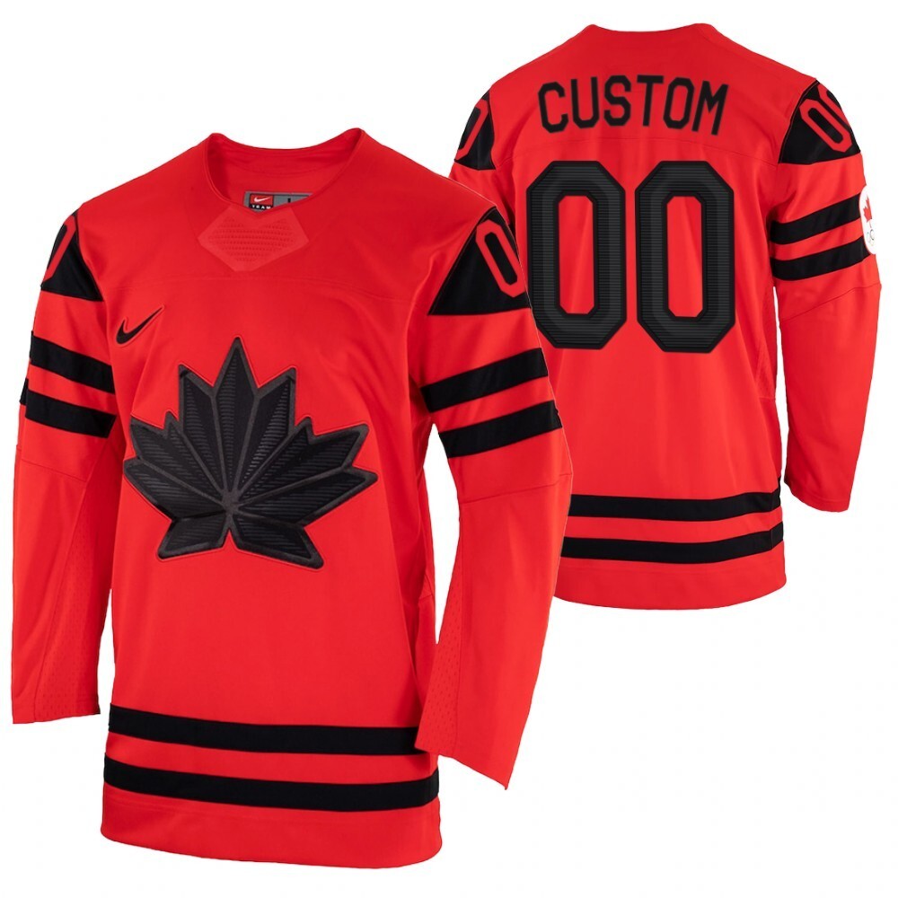 custom-canada-hockey-men-2022-beijing-winter-olympic-away-rrplica-red-jersey Hockey Jersey hockey jersey product view 1