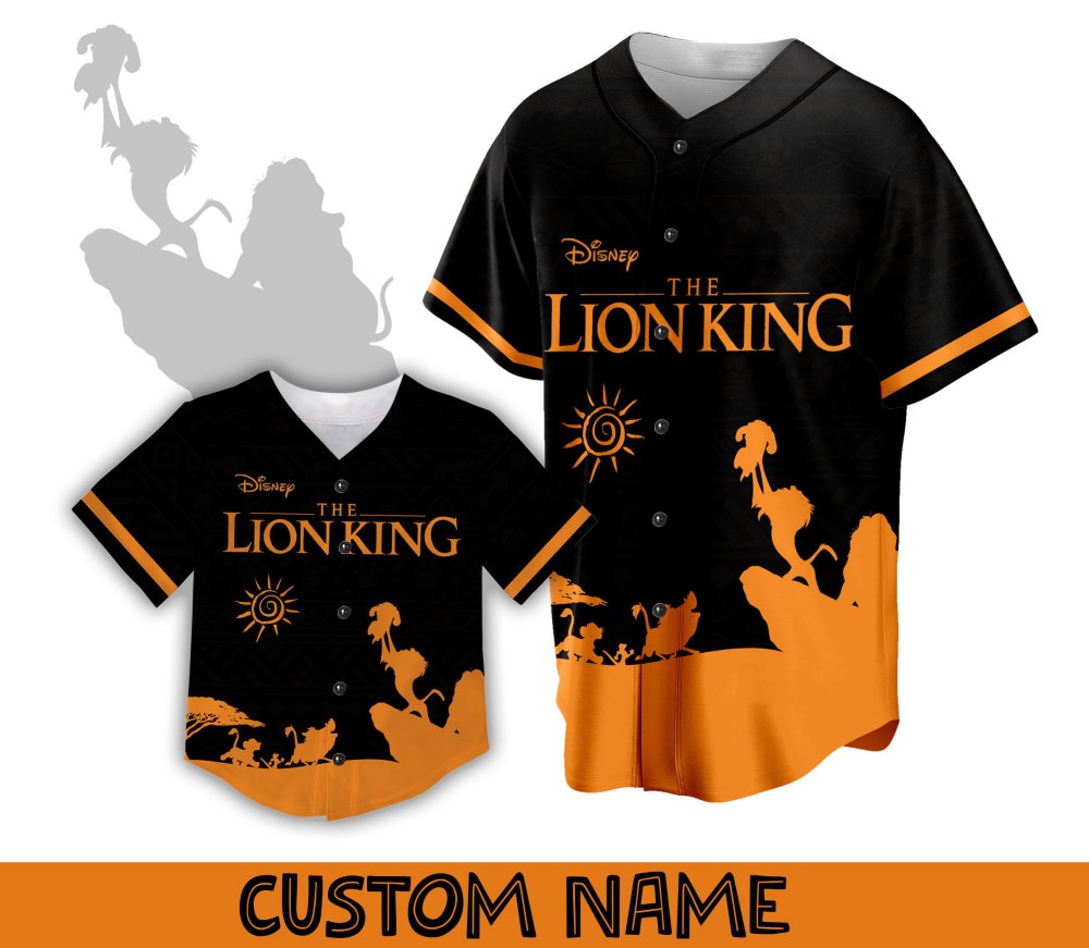 Custom Ddisney Llion King Game Day Baseball Jersey Ddisney Llion King Simba Baseball Outfit Gift For Baseball Fan Players Baseball Lovers - Aopprinter baseball jersey product view 2