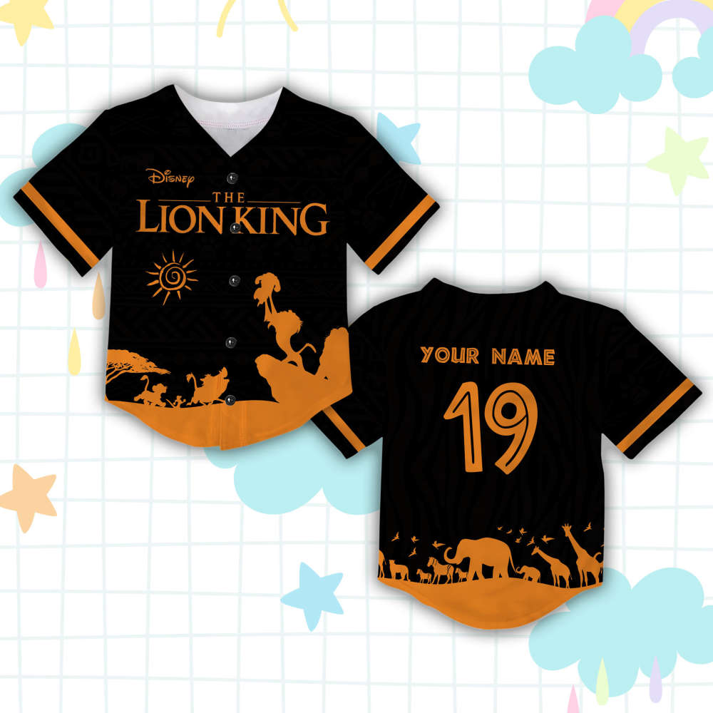 Custom Ddisney Llion King Game Day Baseball Jersey Ddisney Llion King Simba Baseball Outfit Gift For Baseball Fan Players Baseball Lovers - Aopprinter baseball jersey product view 3