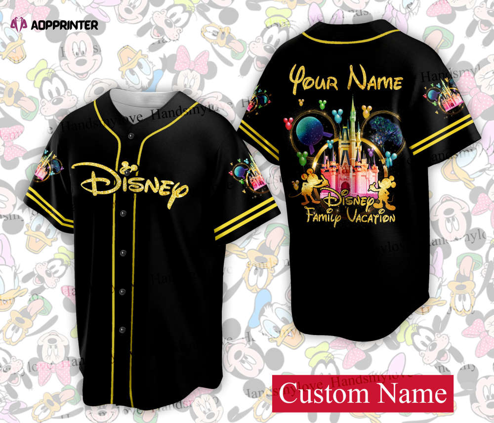 Custom Ddisneyland Baseball Jersey Ddisney Vacation Matching Shirt Personalized Ddisney Baseball Game Day Outfit For Baseball Fan Player - Aopprinter baseball jersey product view 1