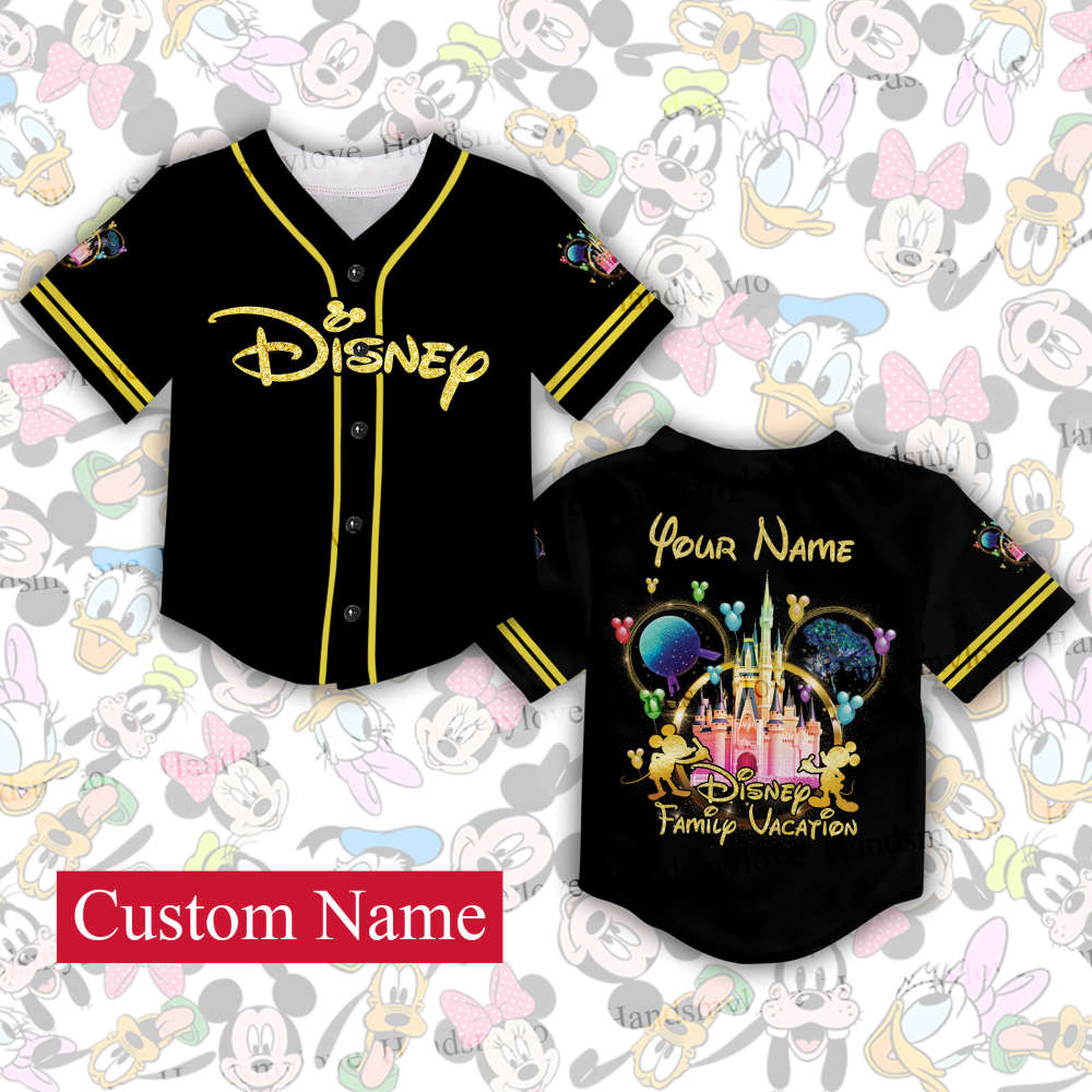 Custom Ddisneyland Baseball Jersey Ddisney Vacation Matching Shirt Personalized Ddisney Baseball Game Day Outfit For Baseball Fan Player - Aopprinter baseball jersey product view 2
