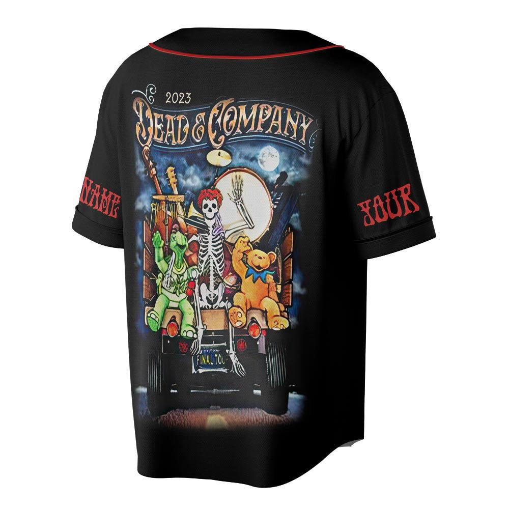 Custom Dead Co 2023 The Final Tour Truck Music Baseball Jersey - lylyprint.com baseball jersey product view 3