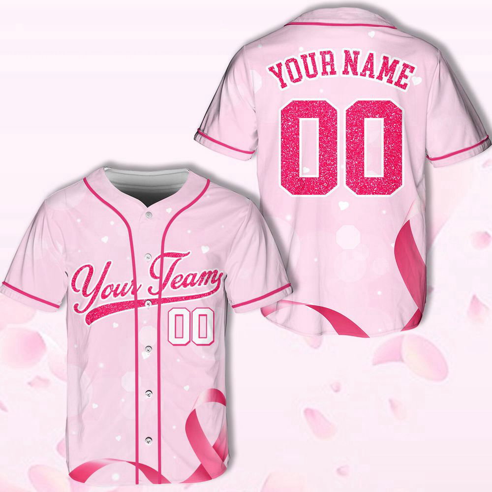 Custom Glitter Team Name And Number Baseball Jersey For Men Women - lylyprint.com baseball jersey product view 2