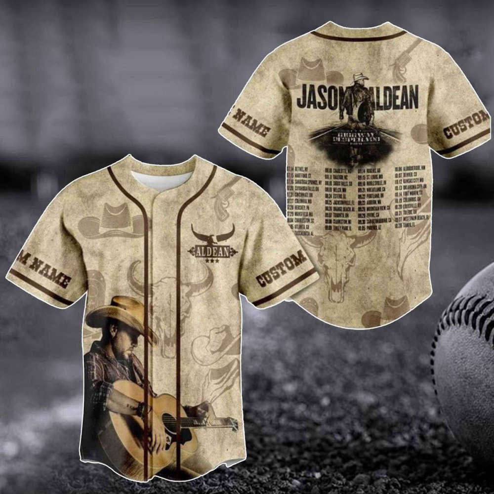 Custom Jason Highway Desperado Tour Baseball Jersey: The Perfect Gift for Aldean Fans - Aopprinter baseball jersey product view 1