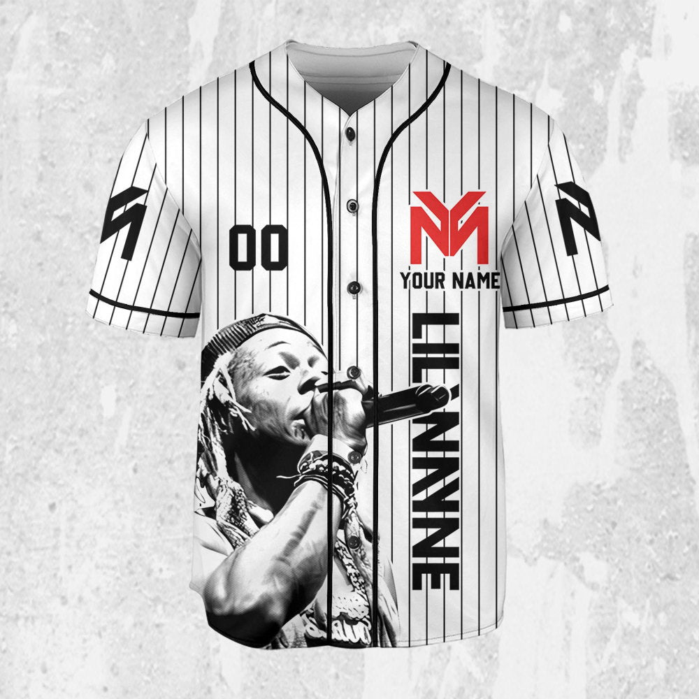 Custom Lil Wayne The Carter Tour 2023 Jersey – Personalized Music Baseball Shirt - Aopprinter baseball jersey product view 2