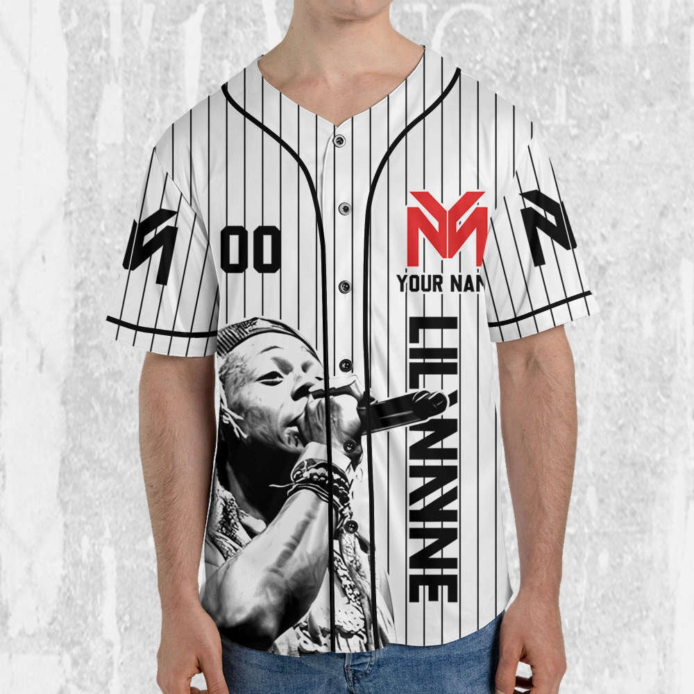 Custom Lil Wayne The Carter Tour 2023 Jersey – Personalized Music Baseball Shirt - Aopprinter baseball jersey product view 3