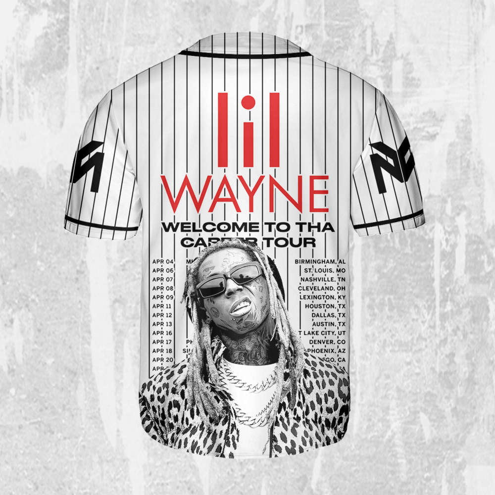Custom Lil Wayne The Carter Tour 2023 Jersey – Personalized Music Baseball Shirt - Aopprinter baseball jersey product view 4