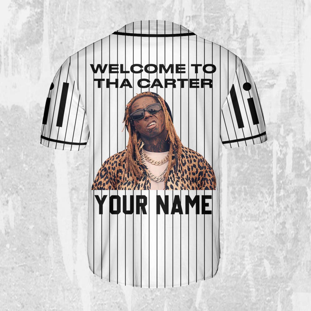 Custom Lil Wayne Welcome to the Carter Rap Tour Jersey - Personalized Music Baseball Shirt - Aopprinter baseball jersey product view 3