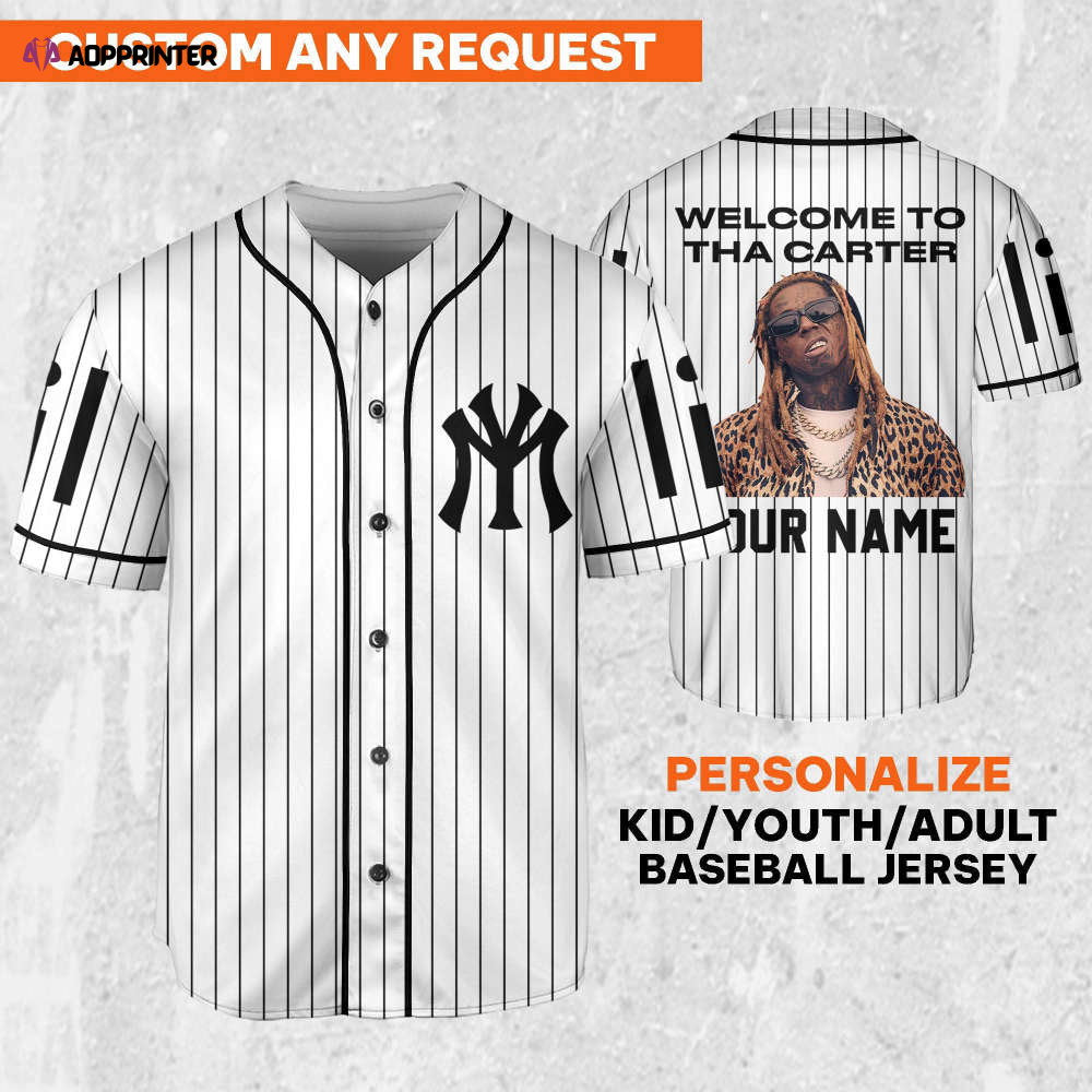 Custom Lil Wayne Welcome to the Carter Rap Tour Jersey - Personalized Music Baseball Shirt - Aopprinter baseball jersey product view 1