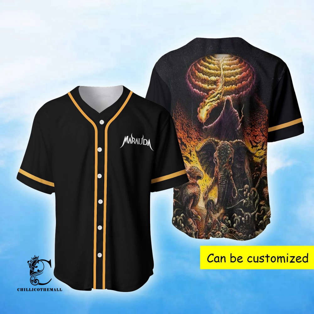 Custom Marauda Rave EDM Festival Baseball Jersey – Personalized Stylish Gear baseball jersey product view 2