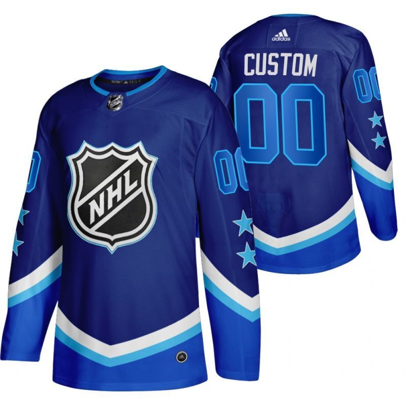 custom-men-2022-all-star-western-blue-jersey Style 1 Hockey Jersey hockey jersey product view 1