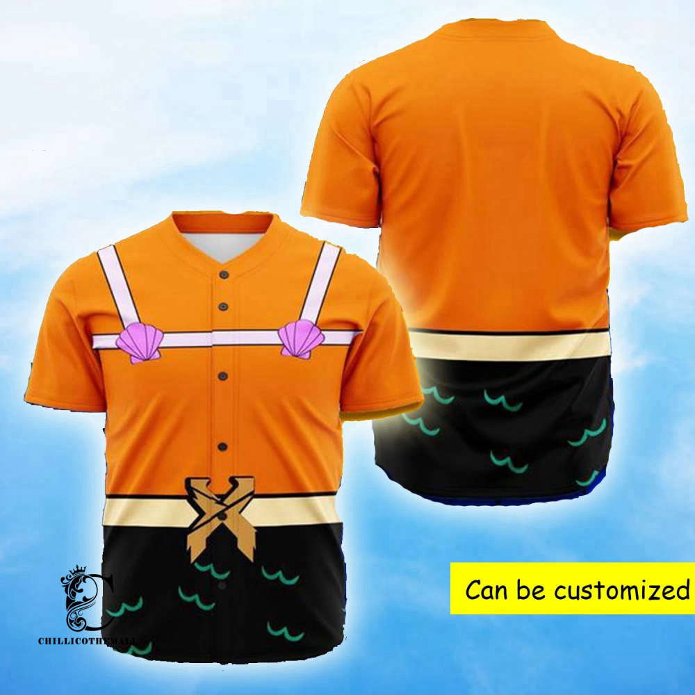 Custom Mermaid Excision Rave EDM Baseball Jersey – Personalized Design baseball jersey product view 2