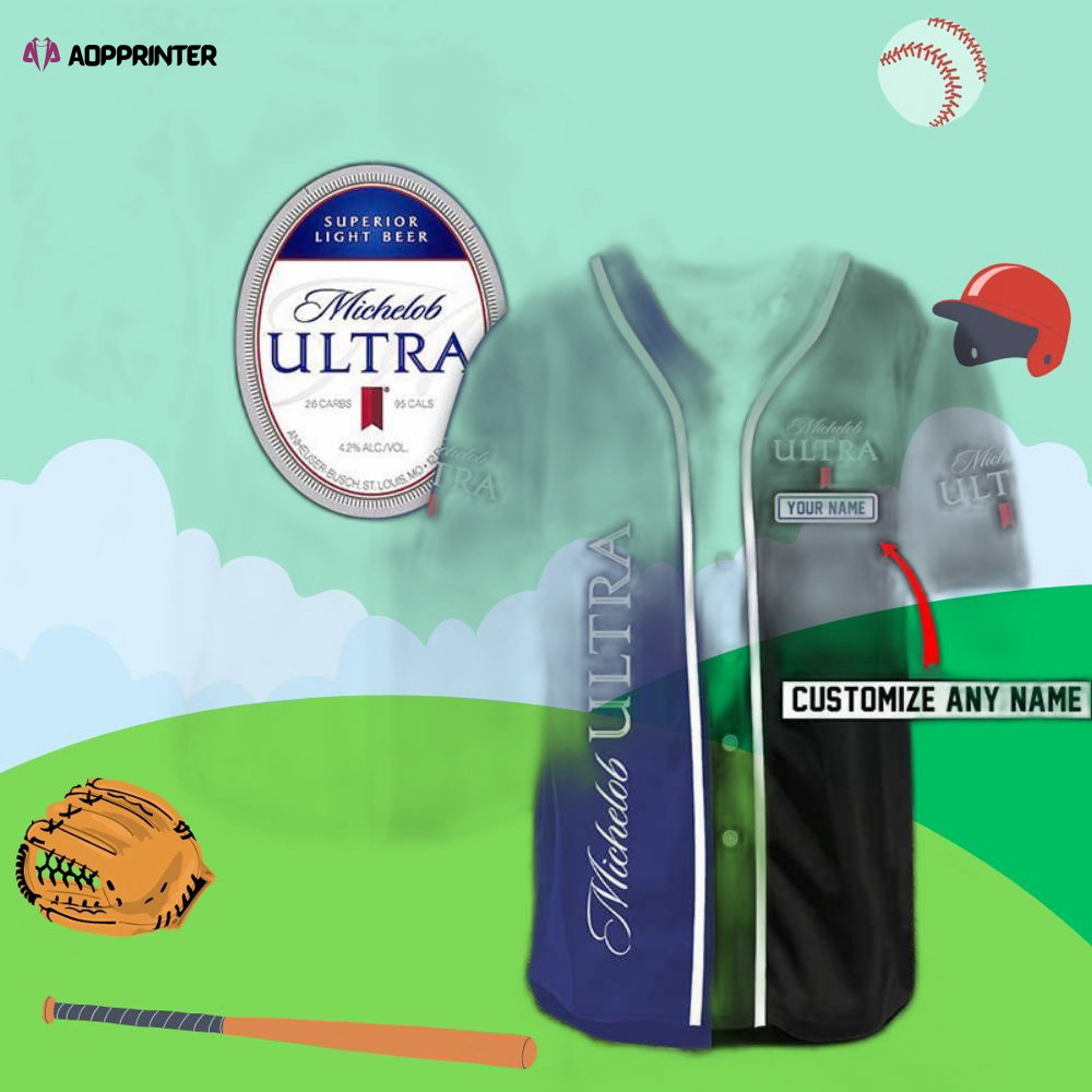 Custom Michelob Ultra Beer 2k225 Baseball Jersey – Personalized Athletic Apparel baseball jersey product view 1