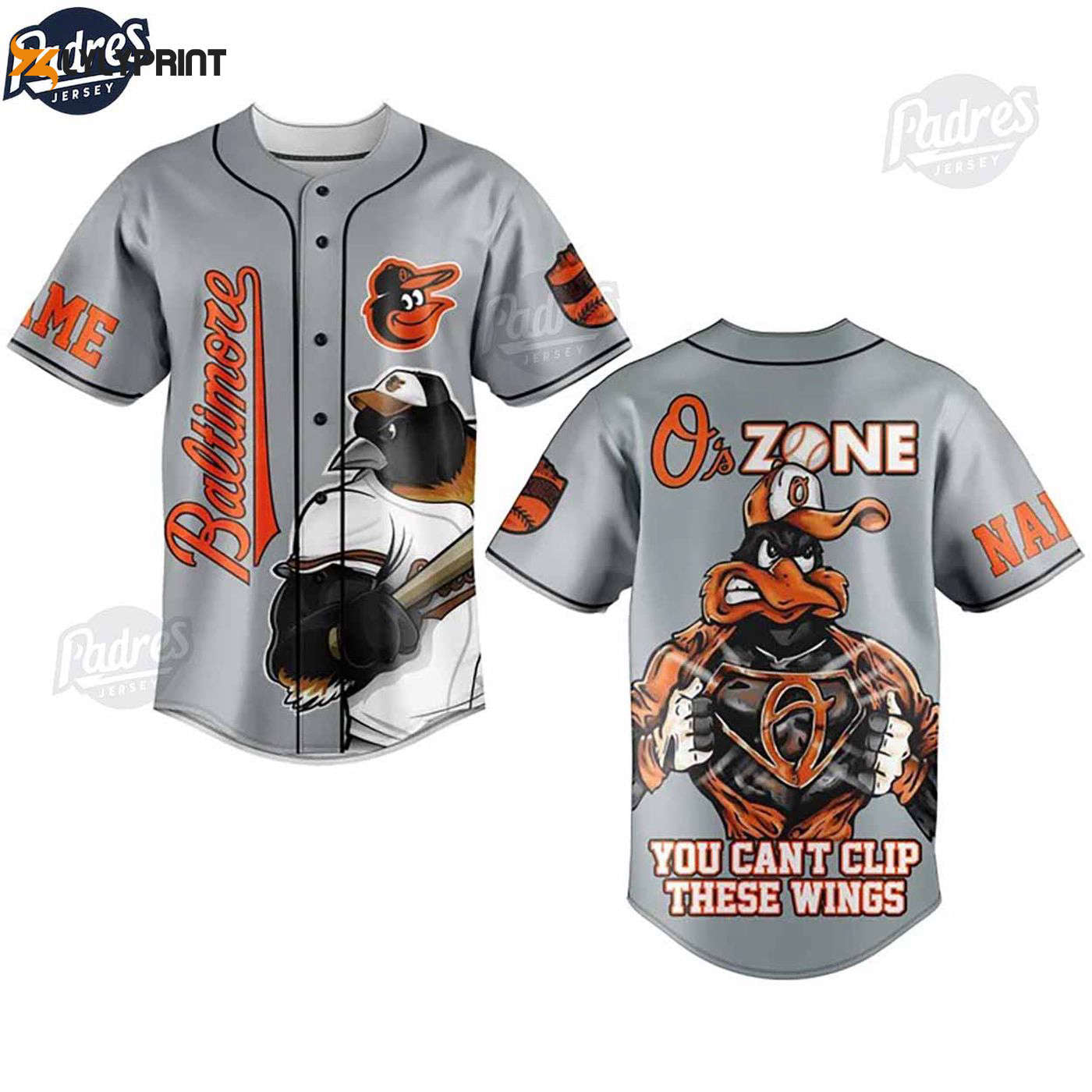 Score Big with Custom MLB Baltimore Orioles Baseball Jersey: Perfect Gifts! - lylyprint.com baseball jersey product view 1