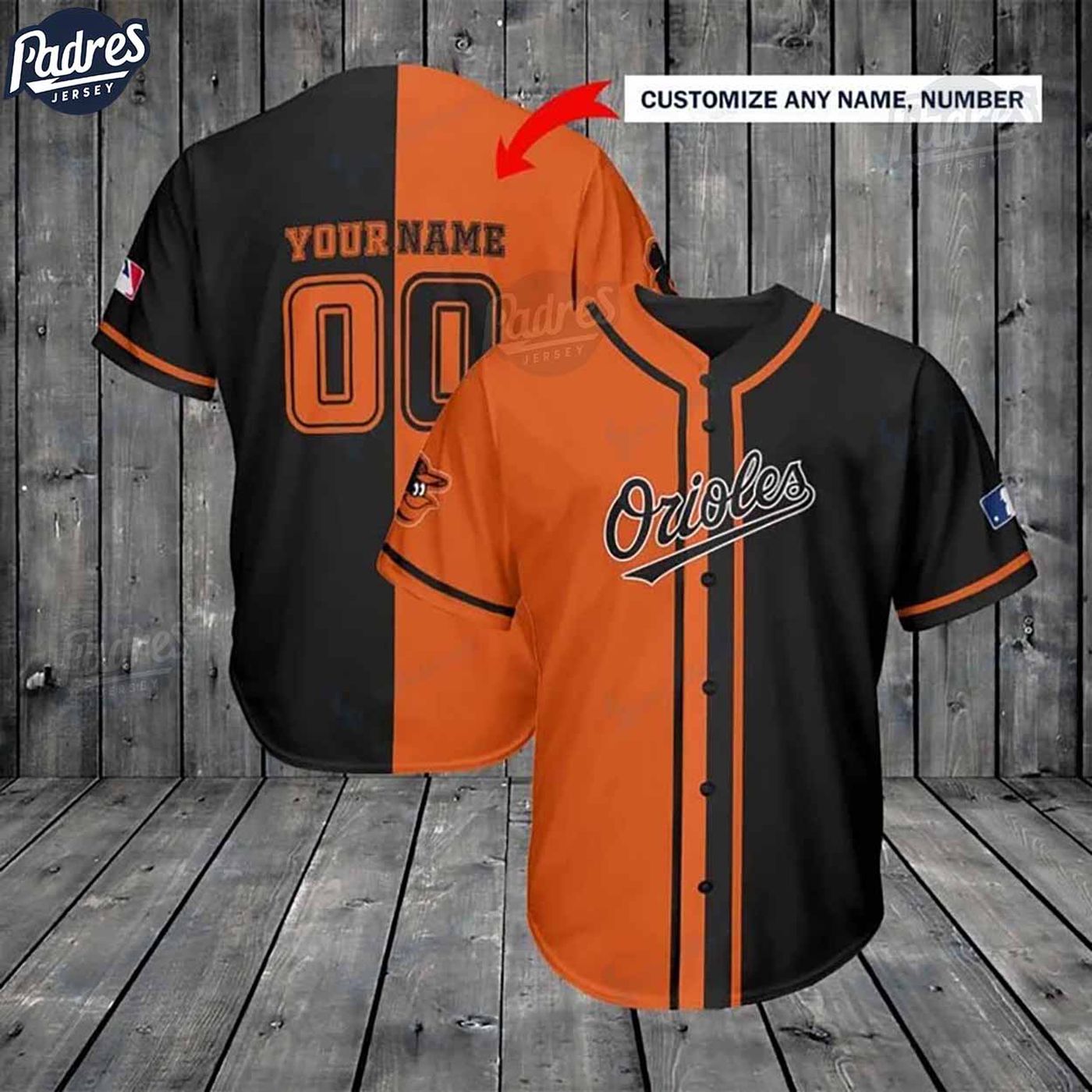 Stand out with Custom Baltimore Orioles Baseball Jersey - MLB Style - Gift for Men Women - lylyprint.com baseball jersey product view 2