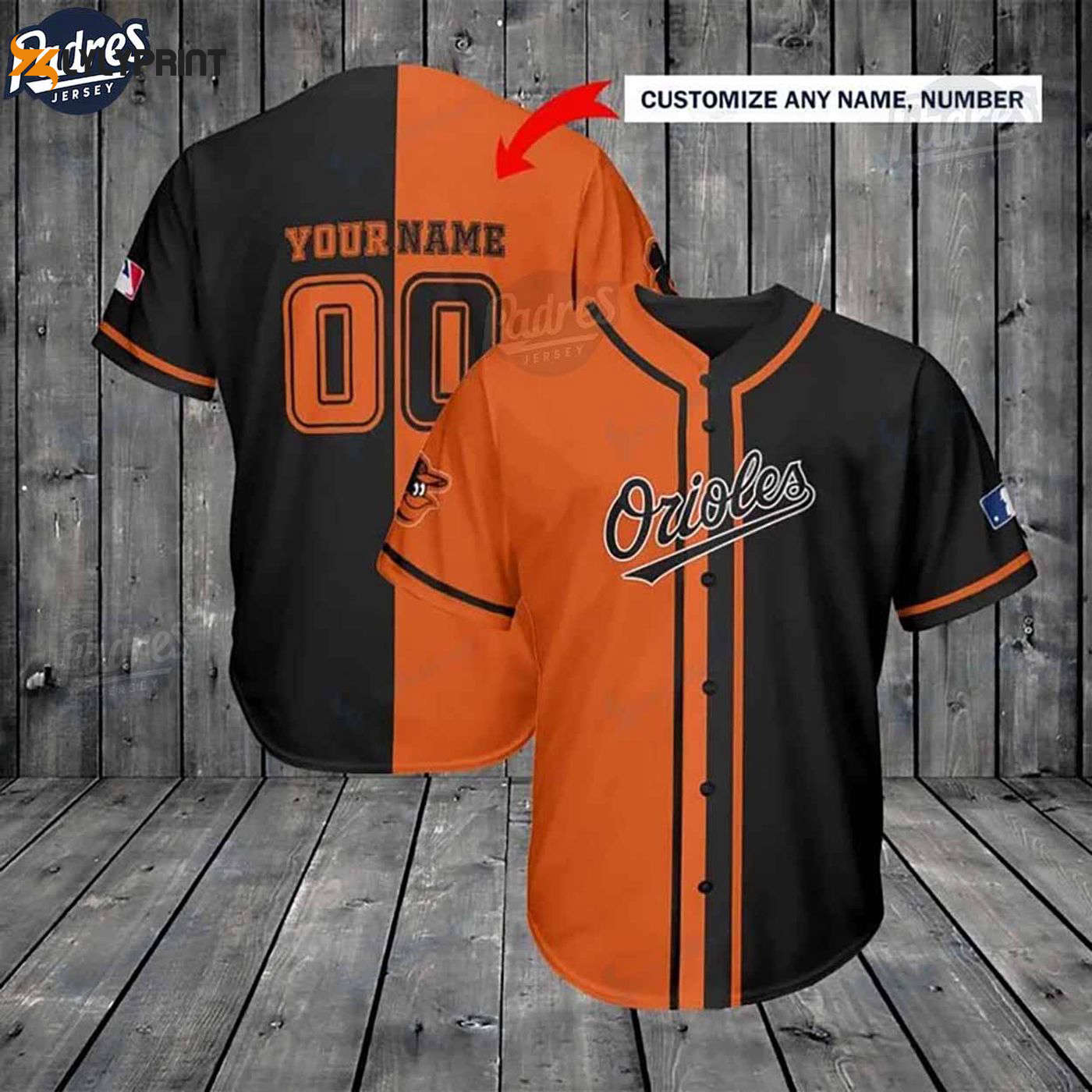 Stand out with Custom Baltimore Orioles Baseball Jersey - MLB Style - Gift for Men Women - lylyprint.com baseball jersey product view 1
