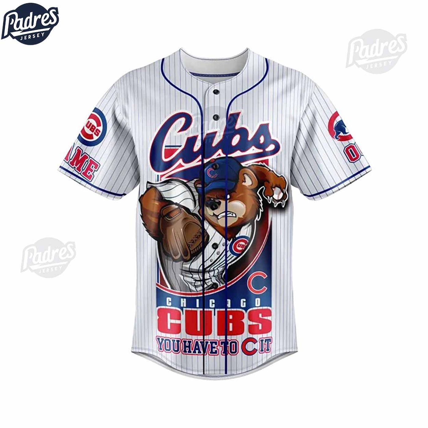 Score Big with Custom MLB Chicago Cubs Baseball Jerseys - Personalized Style for Die-Hard Fans! - lylyprint.com baseball jersey product view 2