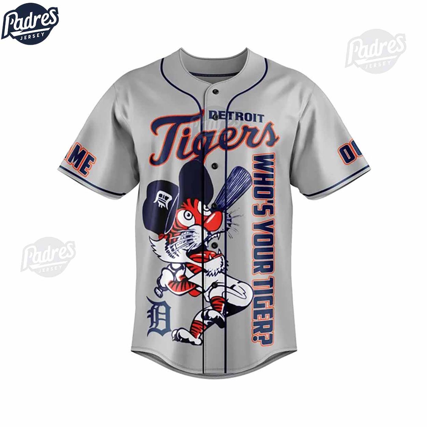 Personalized MLB Detroit Tiger Baseball Jersey - Custom Style for True Fans - Gift for Men Women - lylyprint.com baseball jersey product view 2