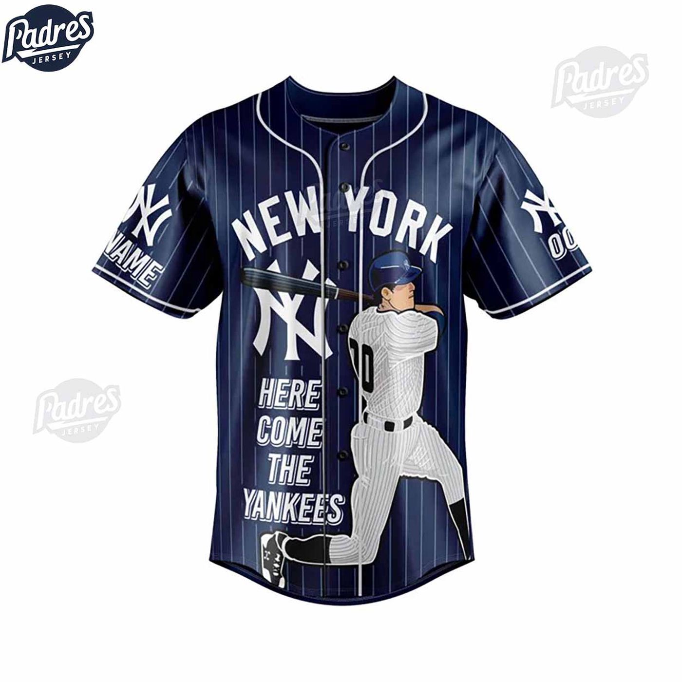 Get Your Custom New York Yankees Baseball Jersey - Authentic MLB Style - Gift for Men Women - lylyprint.com baseball jersey product view 2