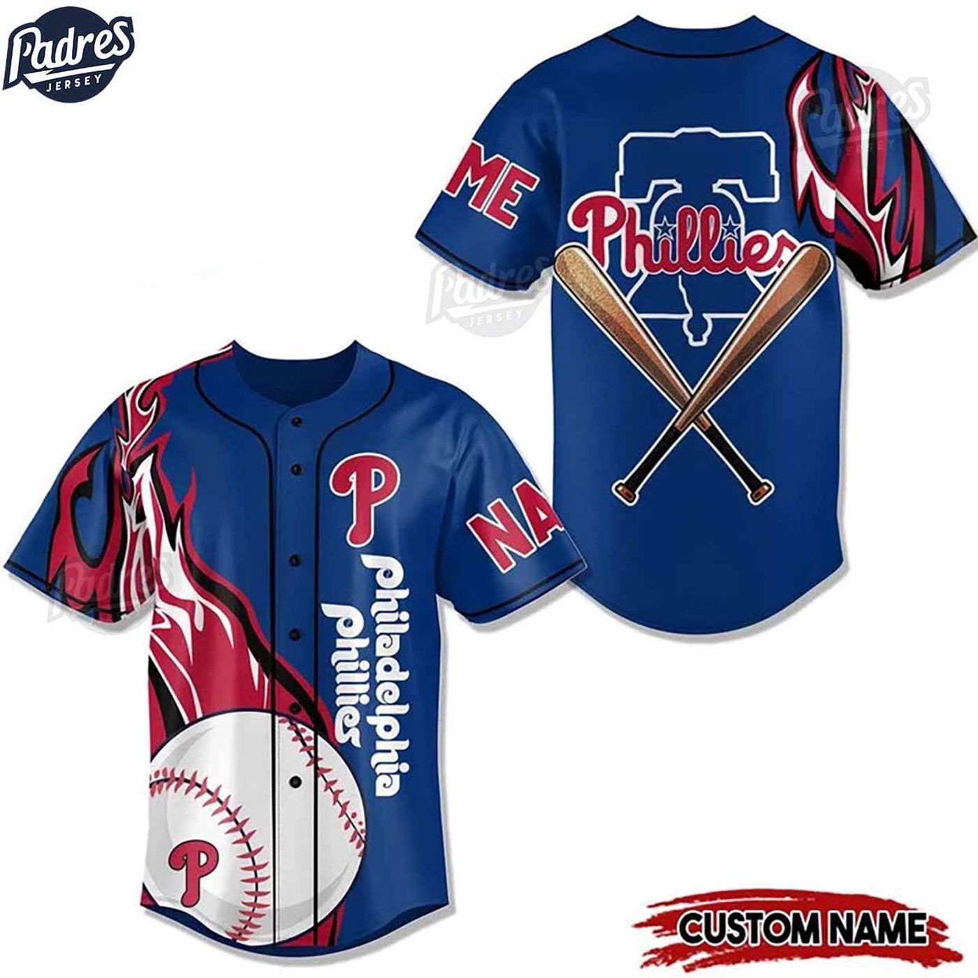 Get Ready for 2024 with Custom Philadelphia Phillies Baseball Jersey – MLB Edition - Gift for Men Women - lylyprint.com baseball jersey product view 2