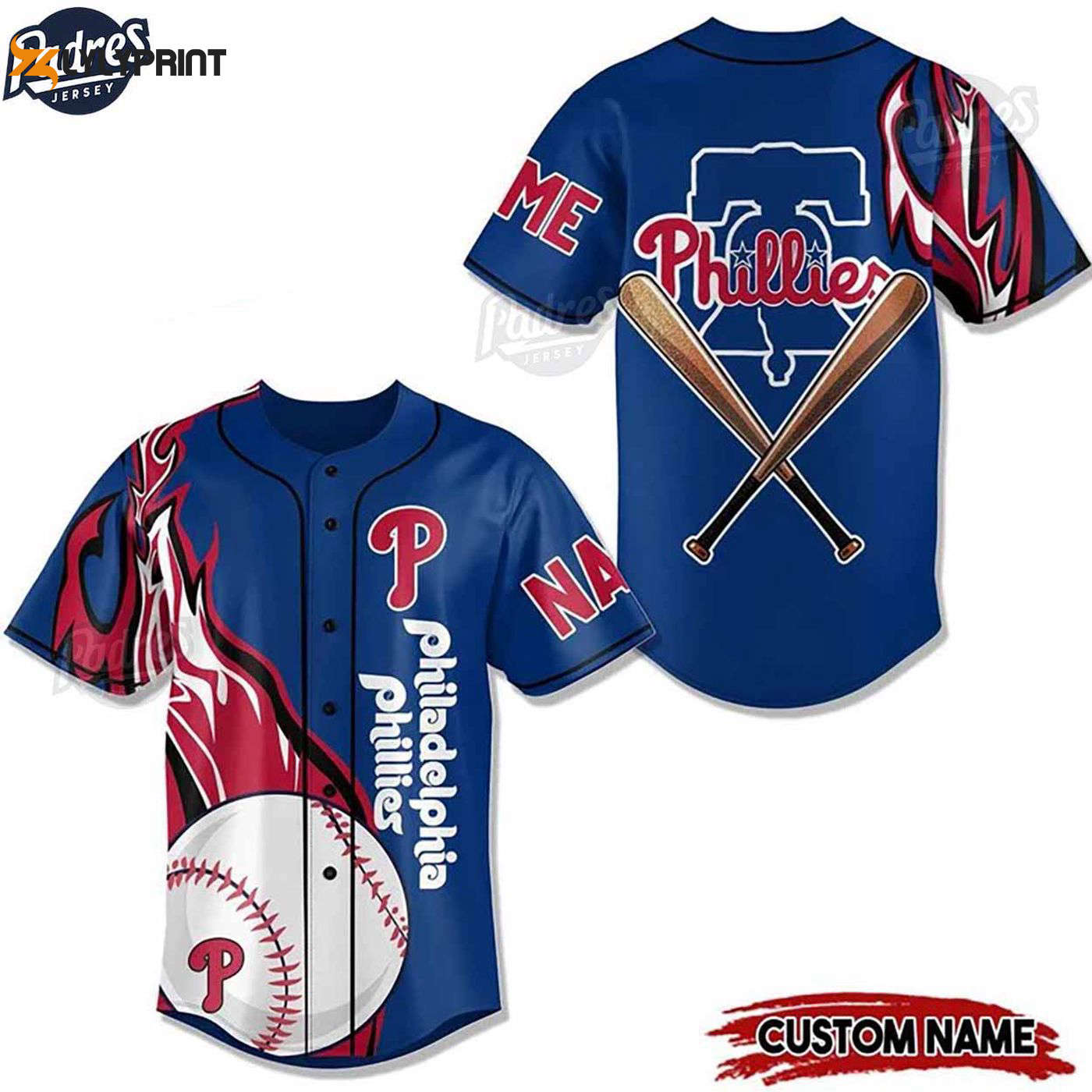 Get Ready for 2024 with Custom Philadelphia Phillies Baseball Jersey – MLB Edition - Gift for Men Women - lylyprint.com baseball jersey product view 1