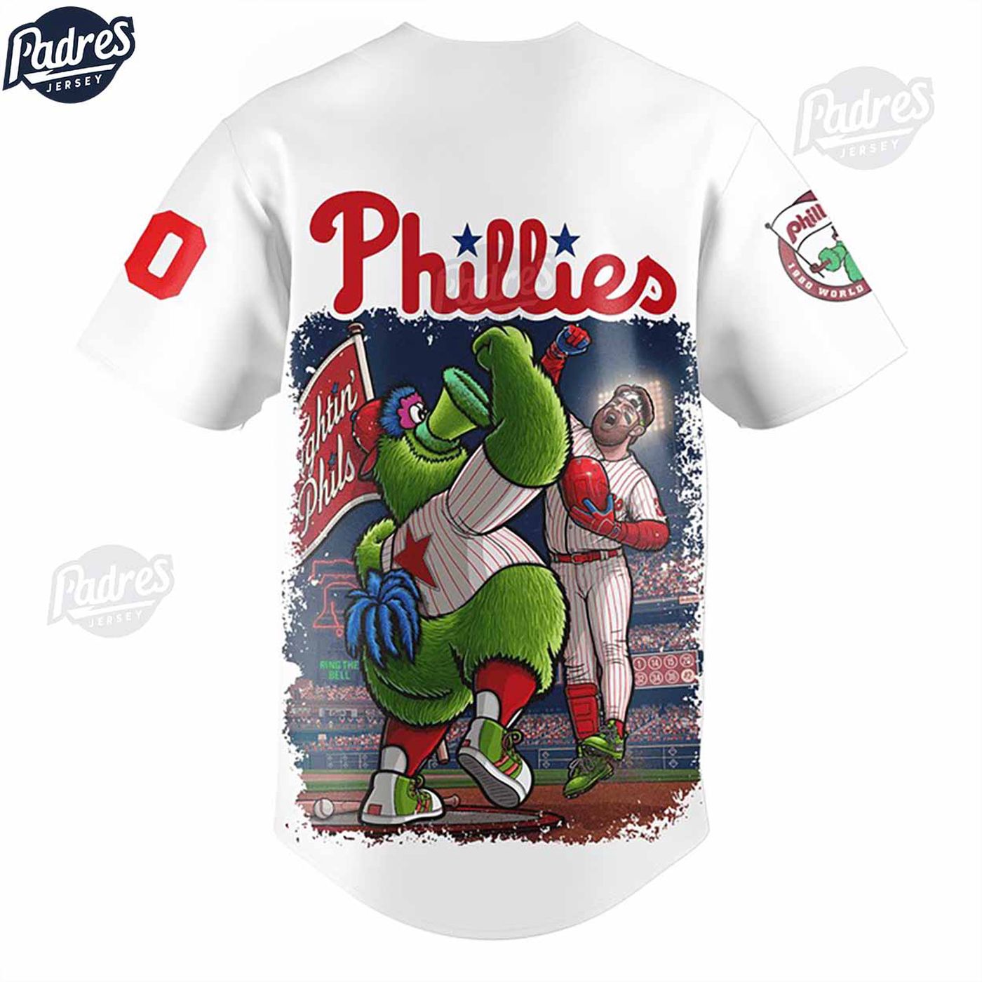 Custom Philadelphia Phillies Ball In Glove Baseball Jersey - MLB Style - Gift for Men Women - lylyprint.com baseball jersey product view 2
