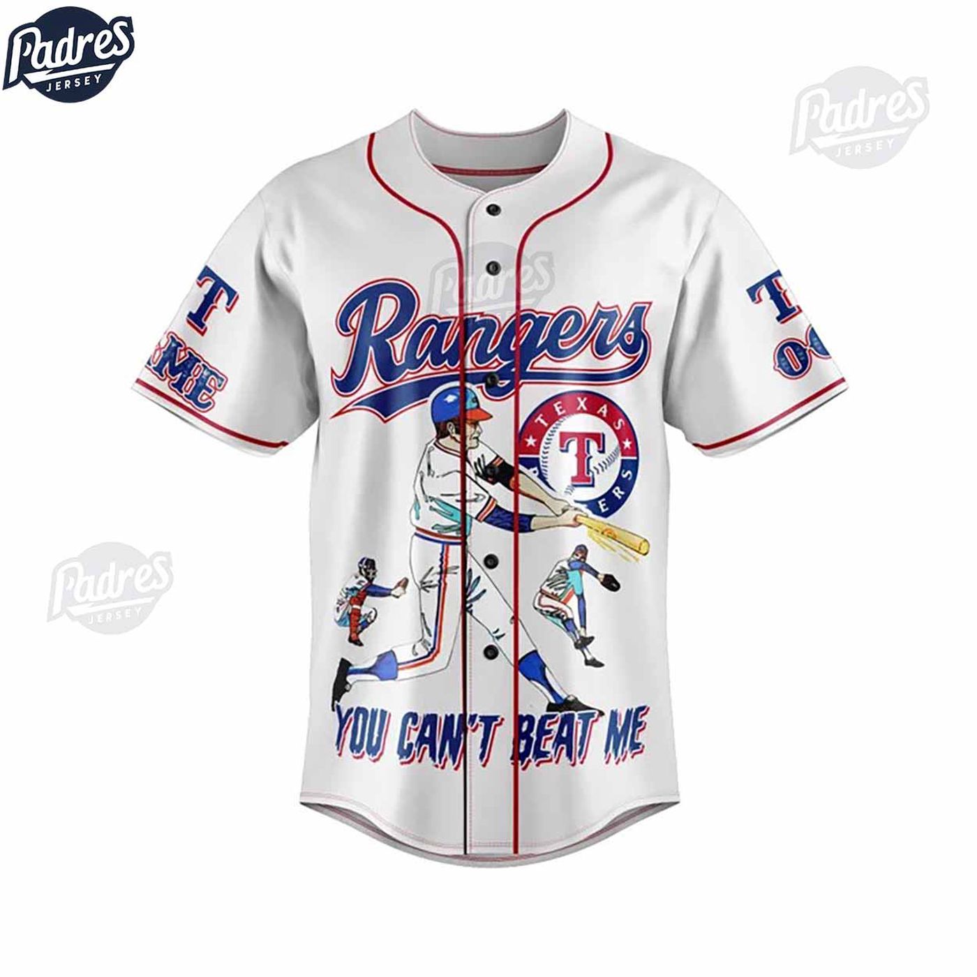 Custom Texas Rangers Baseball Jersey: Personalize Your MLB Style! - lylyprint.com baseball jersey product view 2