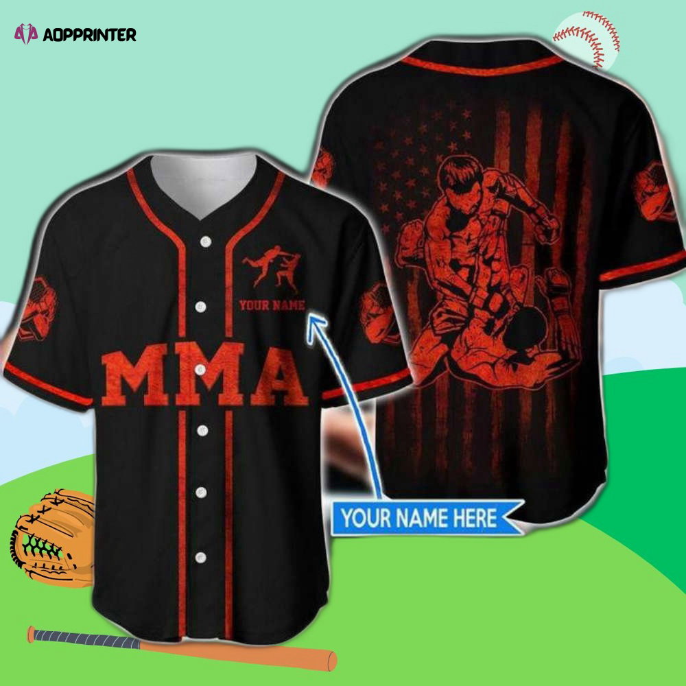 Custom MMA Baseball Jersey: Personalized Mixed Martial Arts Gear baseball jersey product view 1