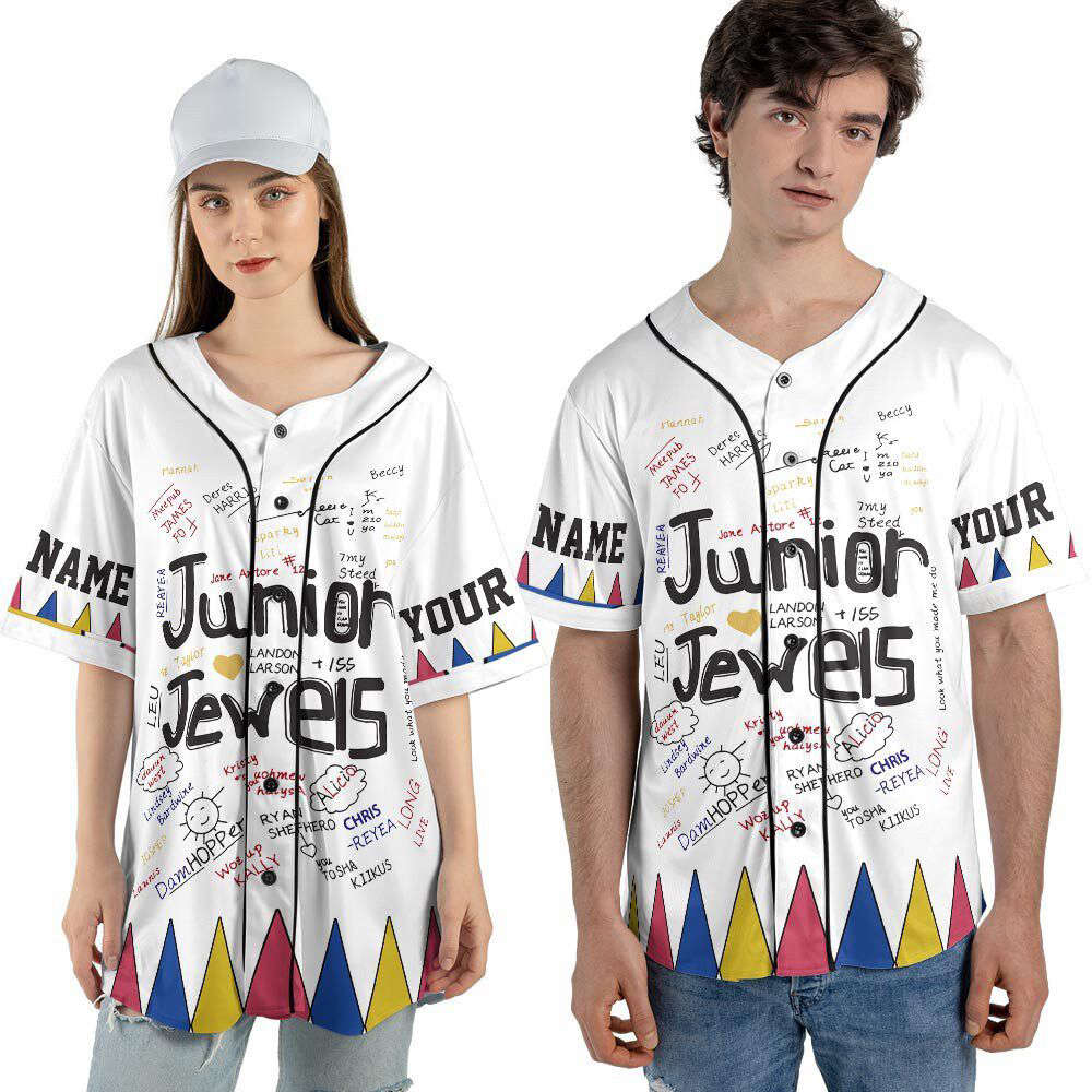 Custom Name And Number Junior Jewels Music Baseball Jersey, You Belong With Me Gift Merch - lylyprint.com baseball jersey product view 4