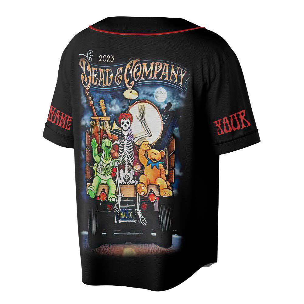 Custom Name Dead Co 2023 The Final Tour Truck Music Baseball Jersey, - lylyprint.com baseball jersey product view 2