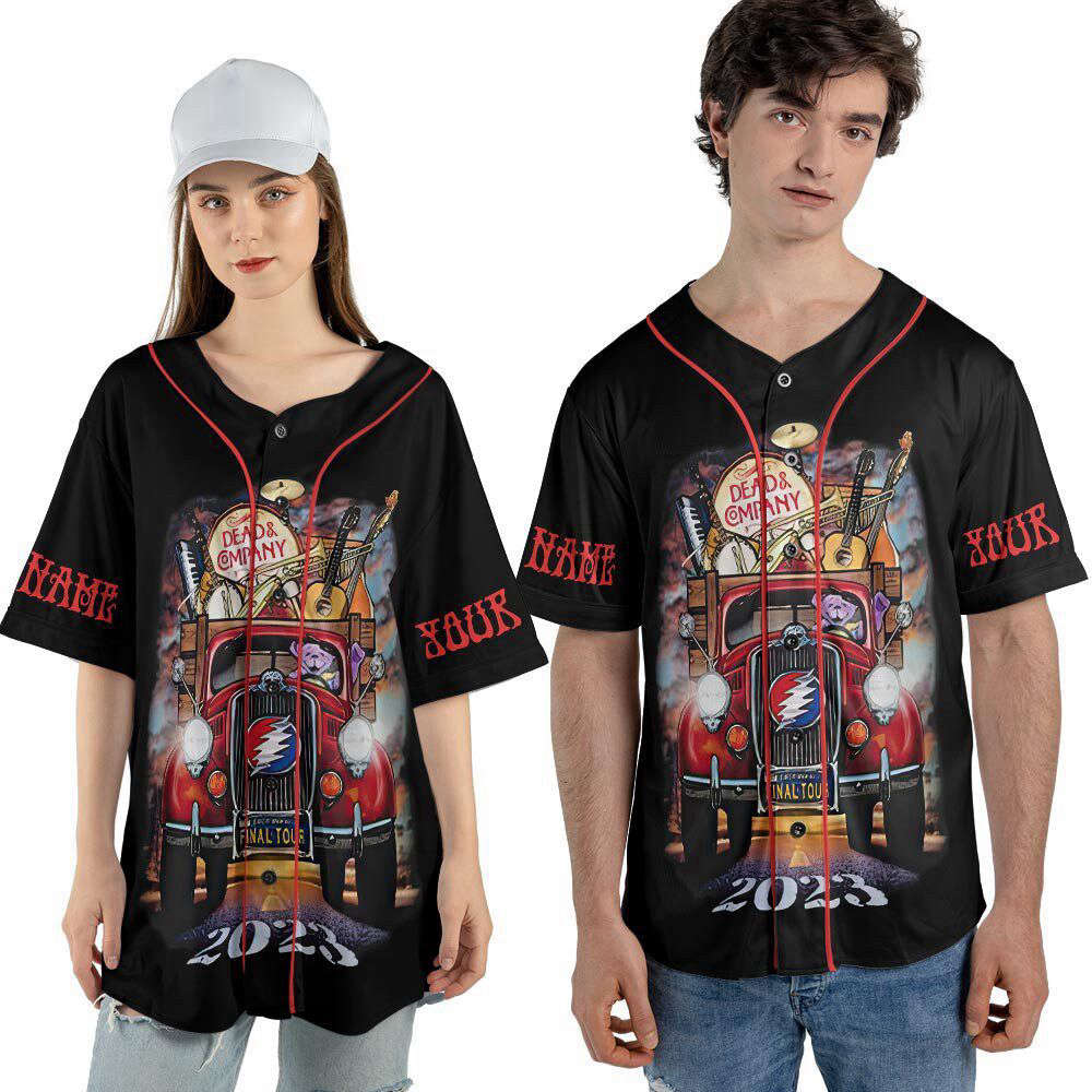 Custom Name Dead Co 2023 The Final Tour Truck Music Baseball Jersey, - lylyprint.com baseball jersey product view 3