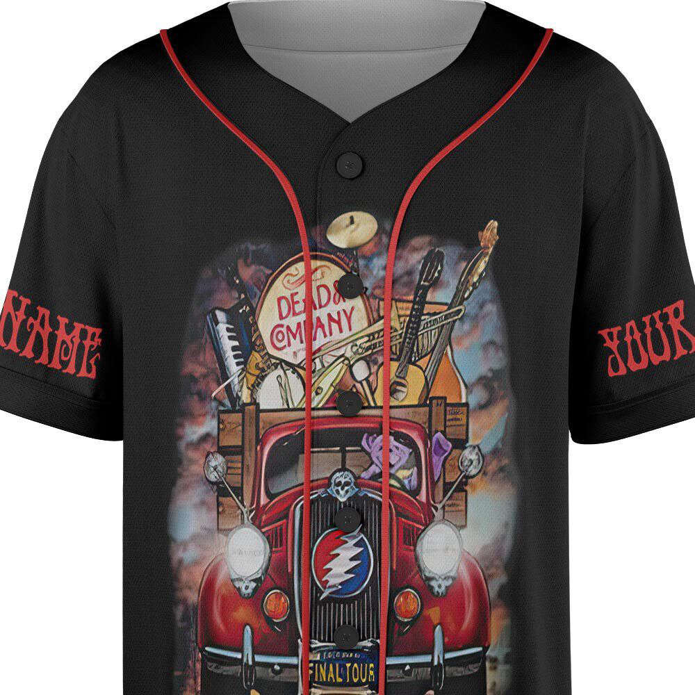 Custom Name Dead Co 2023 The Final Tour Truck Music Baseball Jersey, - lylyprint.com baseball jersey product view 5