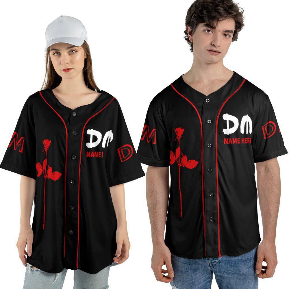 Custom Name Depeche Mode Baseball Jersey, Depeche Mode Tour Shirt - lylyprint.com baseball jersey product view 3