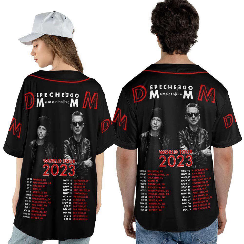 Custom Name Depeche Mode Baseball Jersey, Depeche Mode Tour Shirt - lylyprint.com baseball jersey product view 4